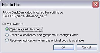 SharePoint File In Use