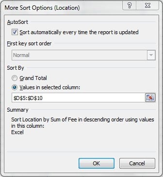 More options in Excel PivotTables