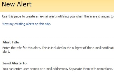 SharePoint Alert