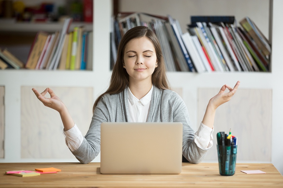 A mindful break at work